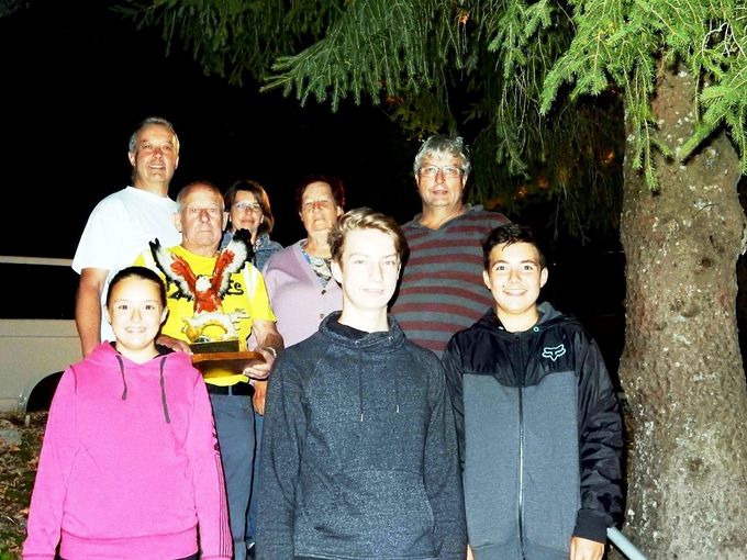 Famille Carrel et le vainqueur Cat.A Frédy Sunier